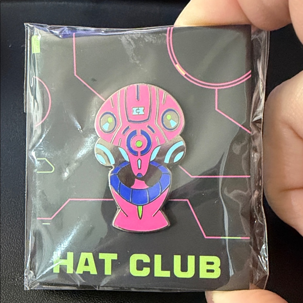 Pink and Blue Hat Club Pin